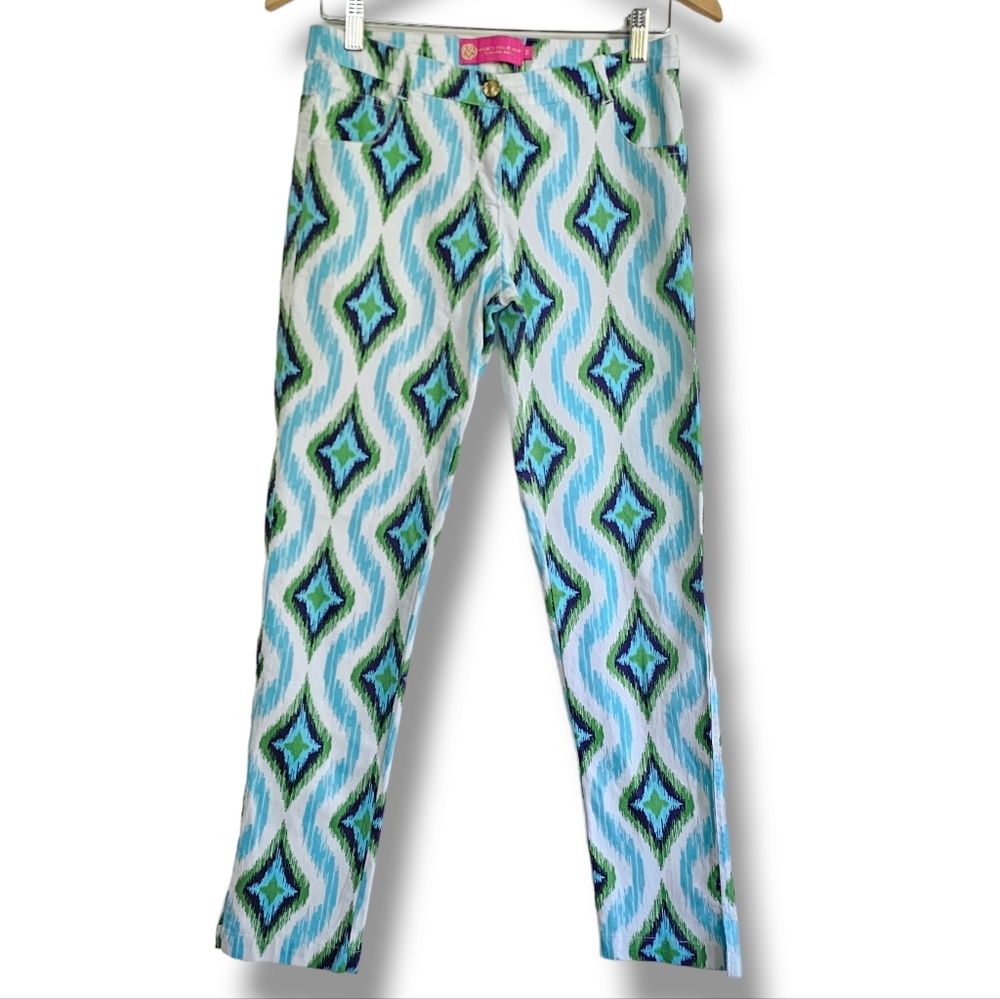 Macbethย Collectionsโ By Margaret Joseph BlueโWhite Pants Size S Tapered Ankle